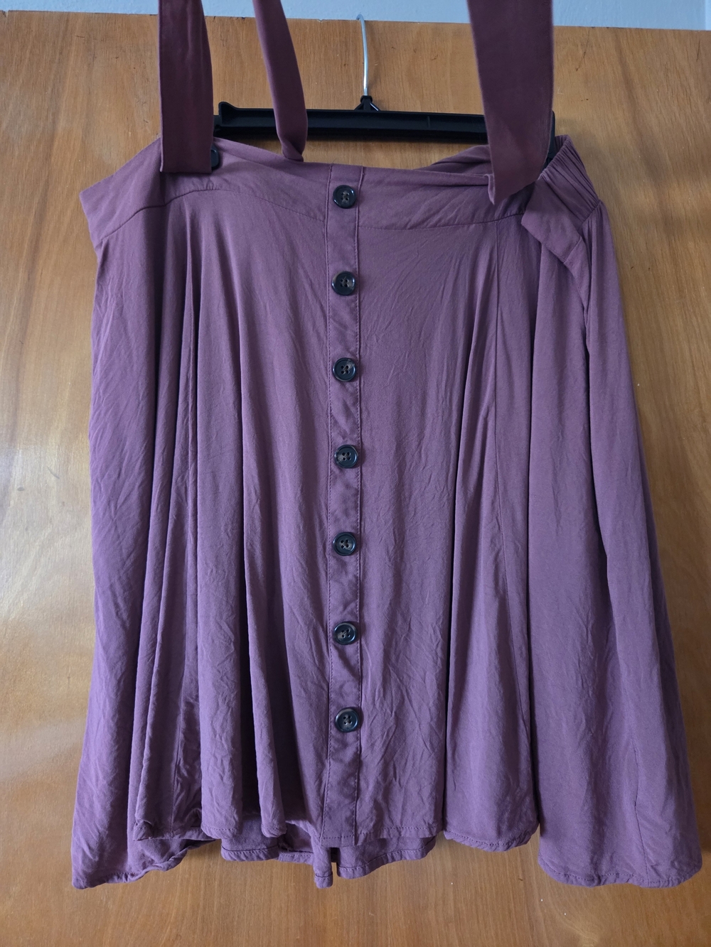 torrid Plum Button-Front Circle Skirt - Picture 3 of 6